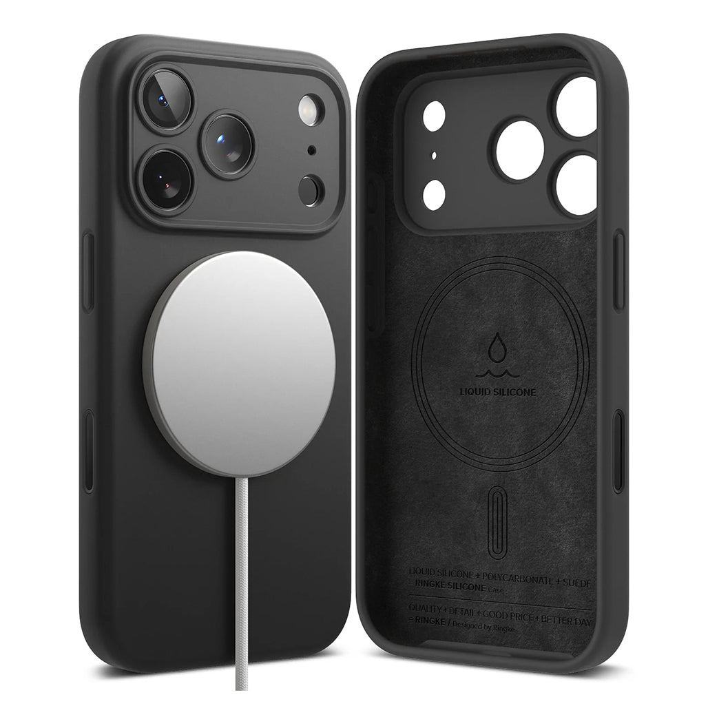 Ringke Silicone Magnetic Case - iPhone 17 Pro / iPhone 17 Pro Max - Black