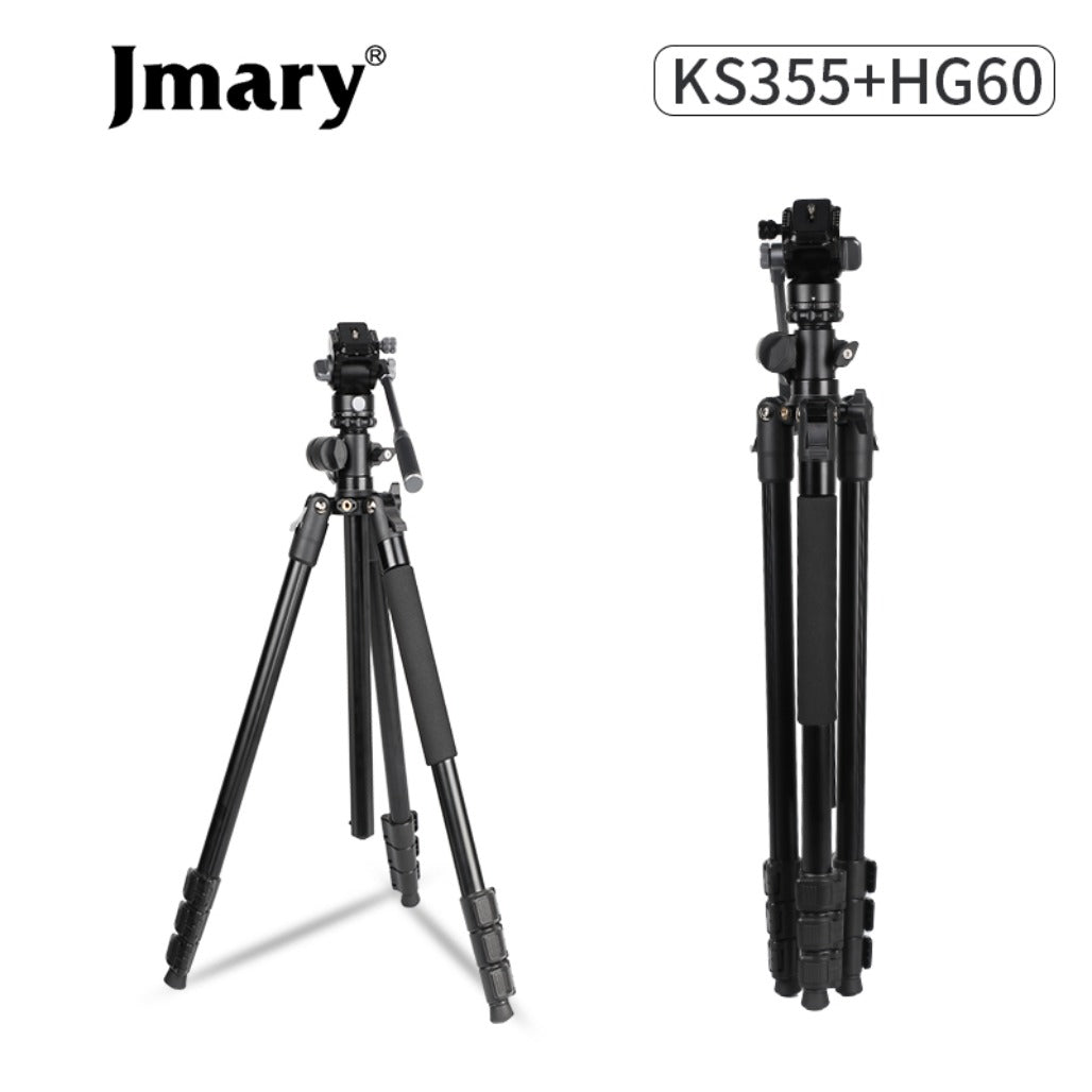 Jmary 2-in-1 Monopod & Horizontal Axis Tripod - KS355+HG60