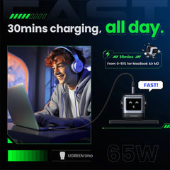 UGREEN Uno Charger 65W (Black) - 25685B