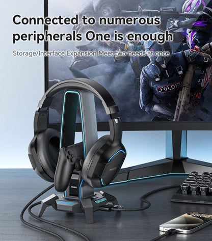 Yesido HB25 USB Hub with RGB Headphone Holder