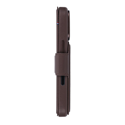 Decoded Chocolate Brown Leather Detachable Wallet Case for iPhone 17 Series with MagSafe