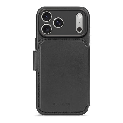 Decoded Leather Detachable Wallet Case for iPhone 17 Series with MagSafe - Black