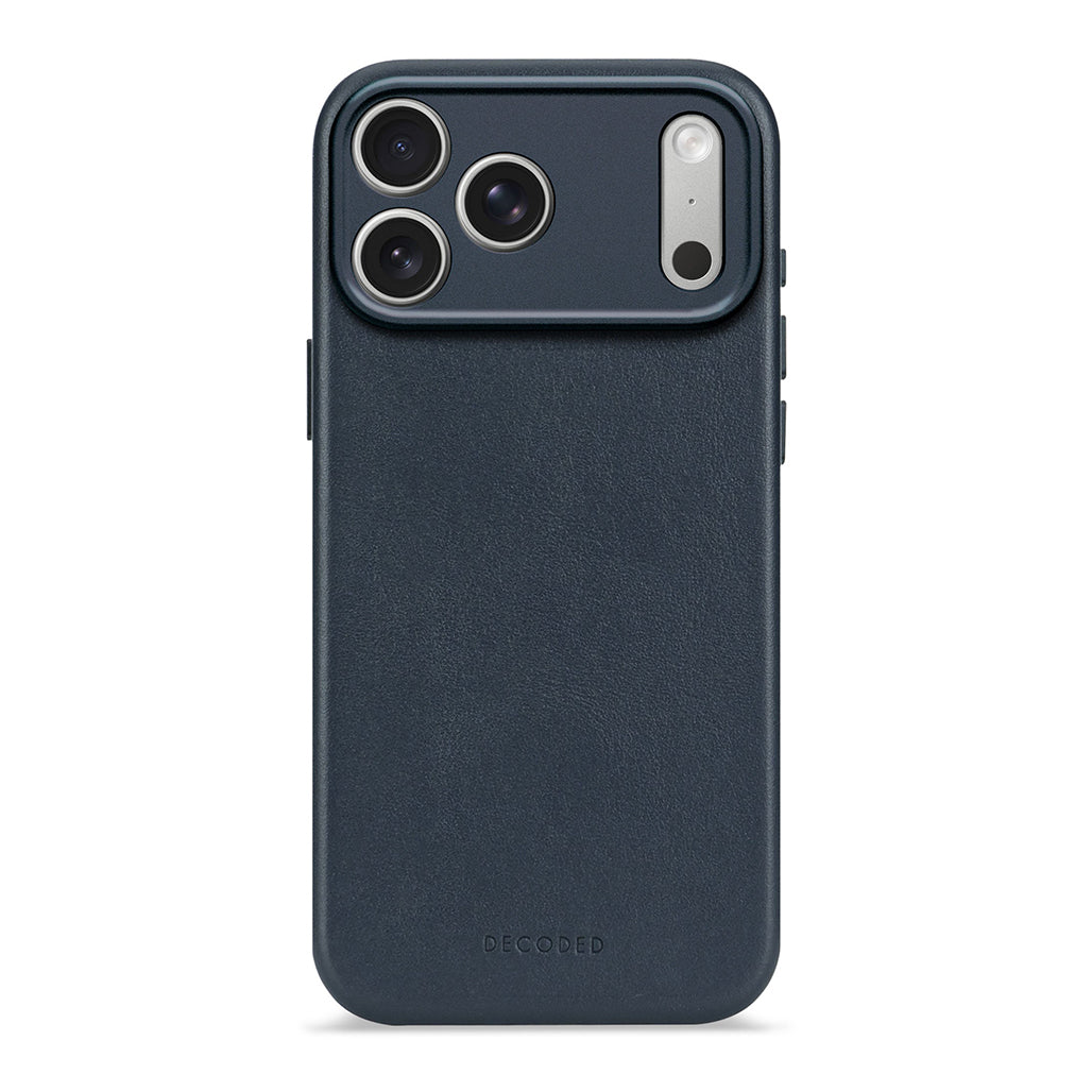 Decoded Leather Case for iPhone 17/16/15 Series - Navy