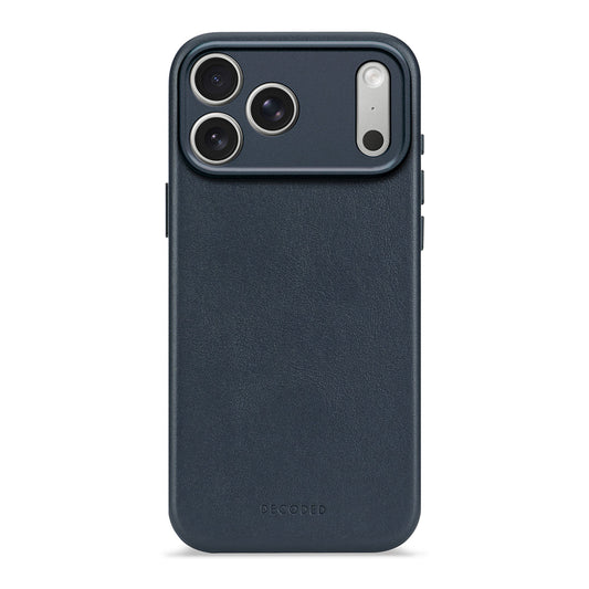 Decoded Leather Case for iPhone 17/16/15 Series - Navy