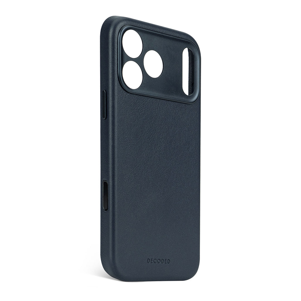 Decoded Leather Case for iPhone 17/16/15 Series - Navy
