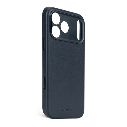Decoded Leather Case for iPhone 17/16/15 Series - Navy
