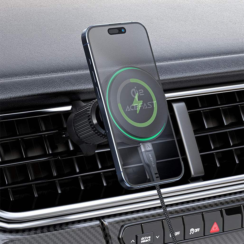 Acefast D33 MagSafe Fast Qi2 Wireless Charger and Car Holder for Air Vent