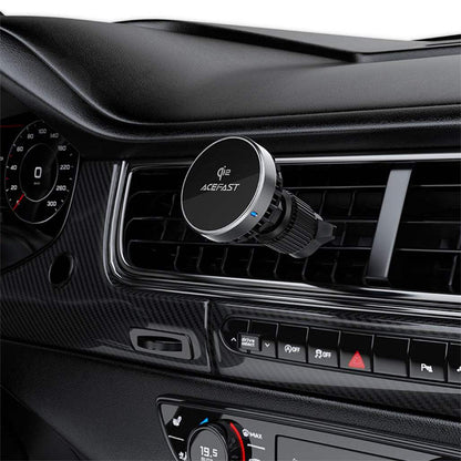 Acefast D40 MagSafe Fast Qi2 Wireless Charger and Car Holder for Air Vent With Cooling Fan