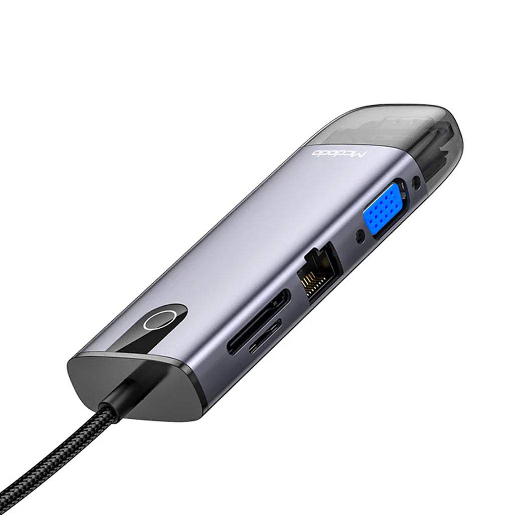Mcdodo HU-7420 10-in-1 USB-C Hub with HDMI, VGA, LAN, PD, and Card Reader