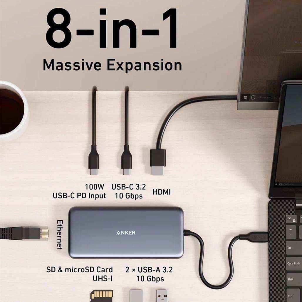 Anker 555 USB-C Hub (8-in-1) 10Gbps - Pixel Zones