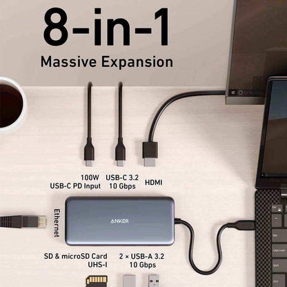 Anker 555 USB-C Hub (8-in-1) 10Gbps - Pixel Zones