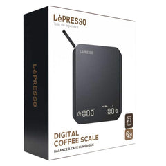 LePresso Digital Coffee Scale with Timer Tare Function Non-Slip Platform Auto Shut Off Precise Measurement
