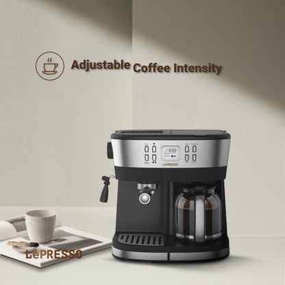 LePresso Dual Brew Drip Coffee & Espresso Machine - Black - LPCFFM0002-BK