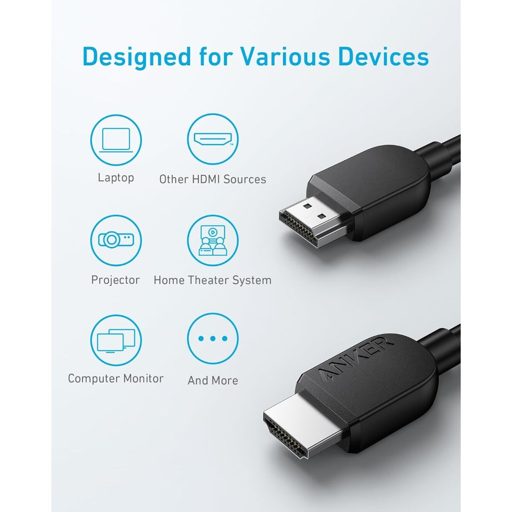 Anker HDMI Cable 8K@60Hz, Ultra HD 4K@120Hz - A8742H11