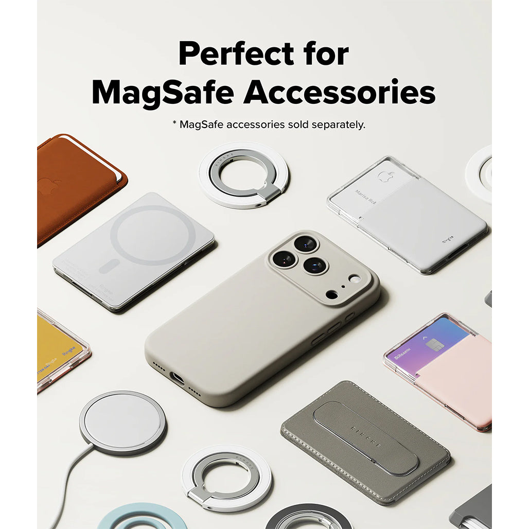 Ringke Silicone Magnetic Case - iPhone 17 Pro / iPhone 17 Pro Max - Stone