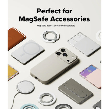 Ringke Silicone Magnetic Case - iPhone 17 Pro / iPhone 17 Pro Max - Stone