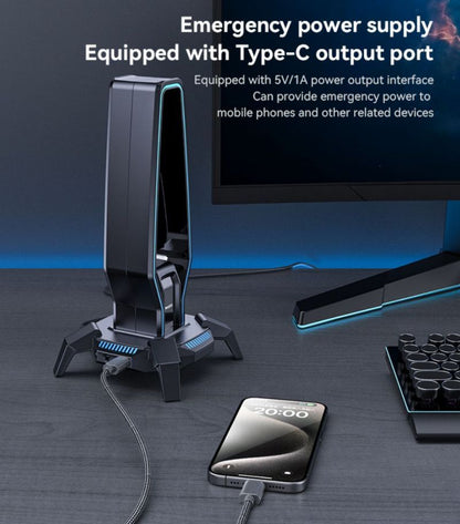 Yesido HB25 USB Hub with RGB Headphone Holder