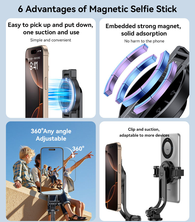 Yesido SF24 Selfie Stick Tripod & Detachable Remote