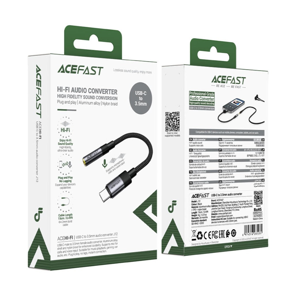 Acefast J12 Audio converter USB-C to 3.5mm female