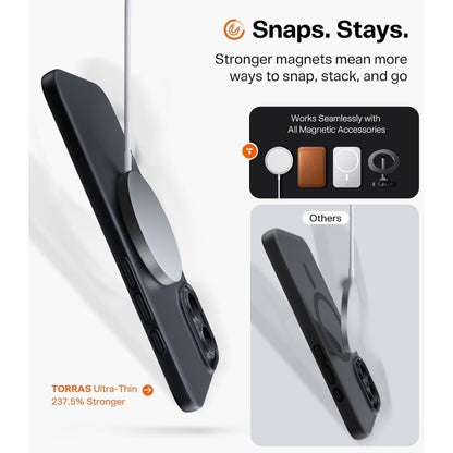TORRAS Magnetic Slim Fit for iPhone 17 Case, Ultra-Thin Compatible with MagSafe