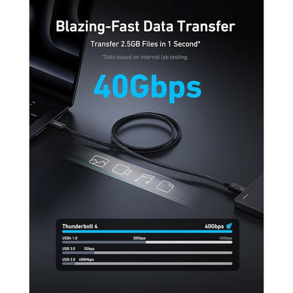 Anker Prime Thunderbolt 4 Cable (1m) – Ultra-Fast Charging & Data Transfer