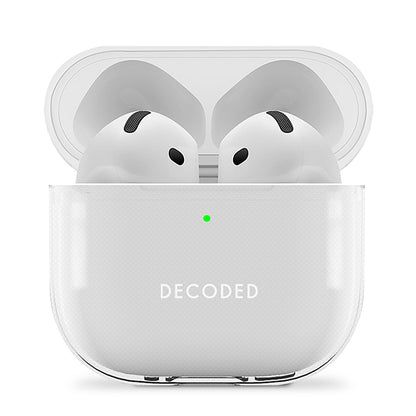 Decoded Transparent Protective Case for AirPods 4 – Shock-Absorbing Case with Wireless Charging Support