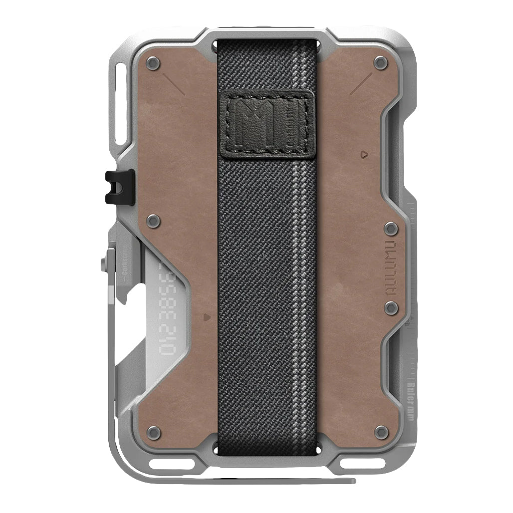 Aulumu G03 Multi-Tool Magnetic Metal Wallet | Genuine Leather Cover | Magnetic