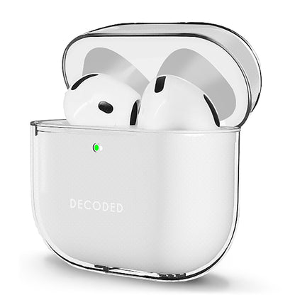 Decoded Transparent Protective Case for AirPods 4 – Shock-Absorbing Case with Wireless Charging Support