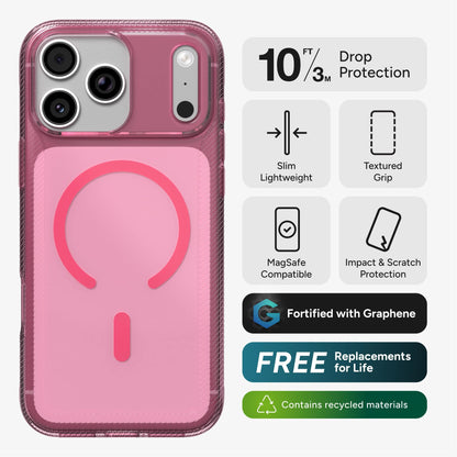 Zagg Luxe Snap For iPhone 18 Pro/18 Pro Max and iPhone 17 Pro/17 Pro Max - Thrift Pink Tinted