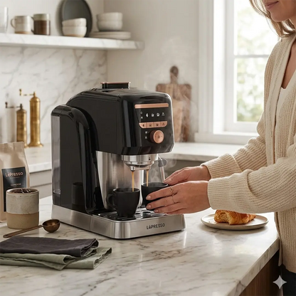 Lepresso KaveMystique Automatic Turkish Coffee Maker with Self-Cleaning Function - Black