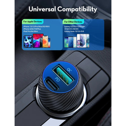 RAVPower VC030 Dual Port USB C Car Charger