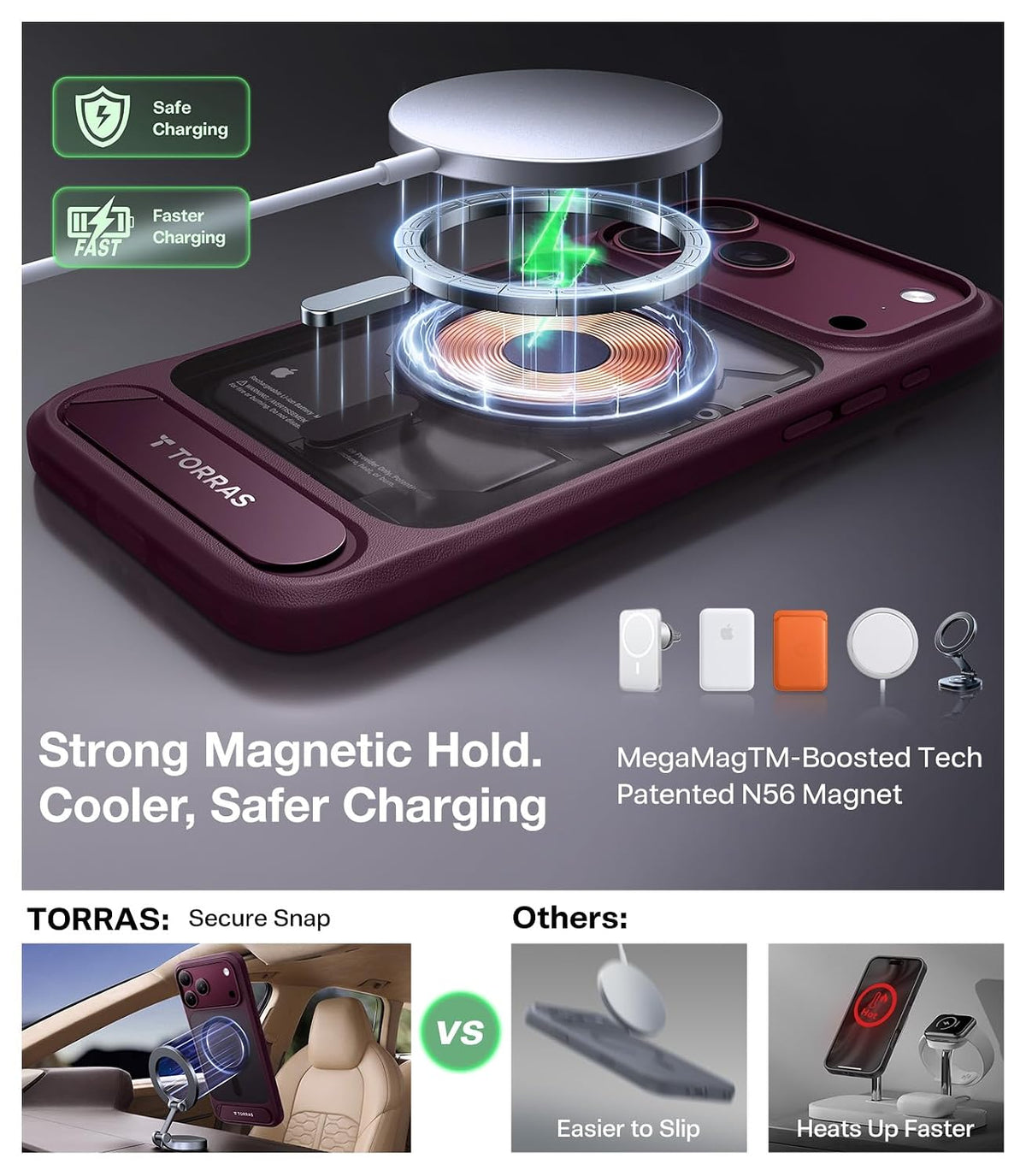 TORRAS Ostand L1 for iPhone 18 Pro/Pro Max Case - Dusk Purple