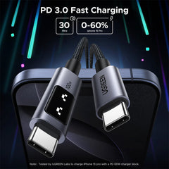 UGREEN Uno USB-C to USB-C Cable 100W (1m / 3.3ft & 2m / 6.6ft)