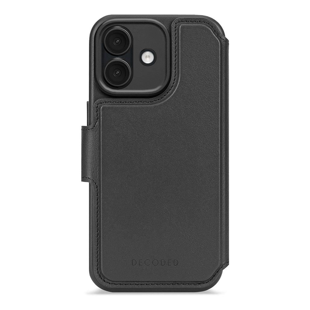 Decoded Leather Detachable Wallet Case for iPhone 17 Series with MagSafe - Black