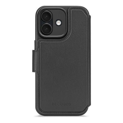 Decoded Leather Detachable Wallet Case for iPhone 17 Series with MagSafe - Black