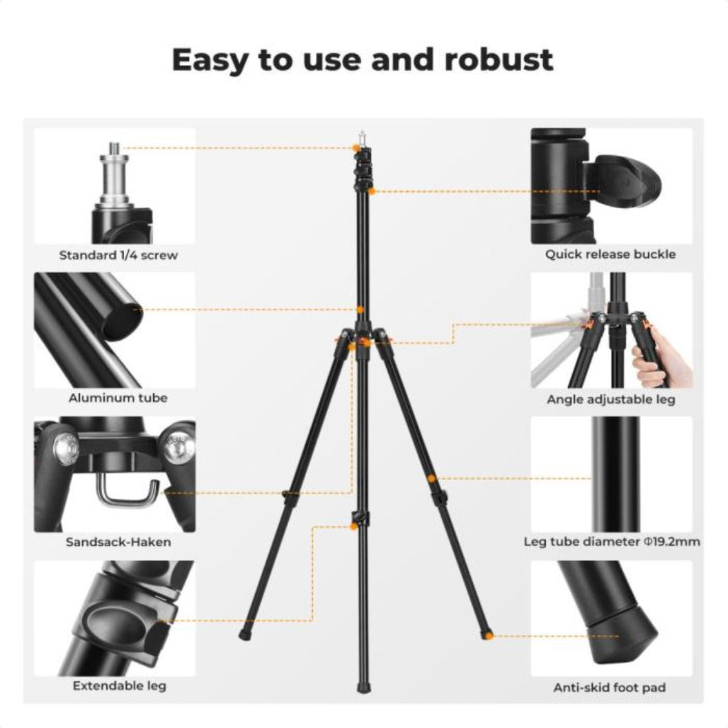 K&F Foldable Light Stands - 2.0m