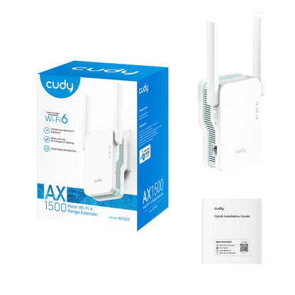 Cudy RE1500 1.0 - AX1500 Mesh Wi-Fi 6 Range Extender