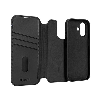 Decoded Leather Detachable Wallet Case for iPhone 17 Series with MagSafe - Black