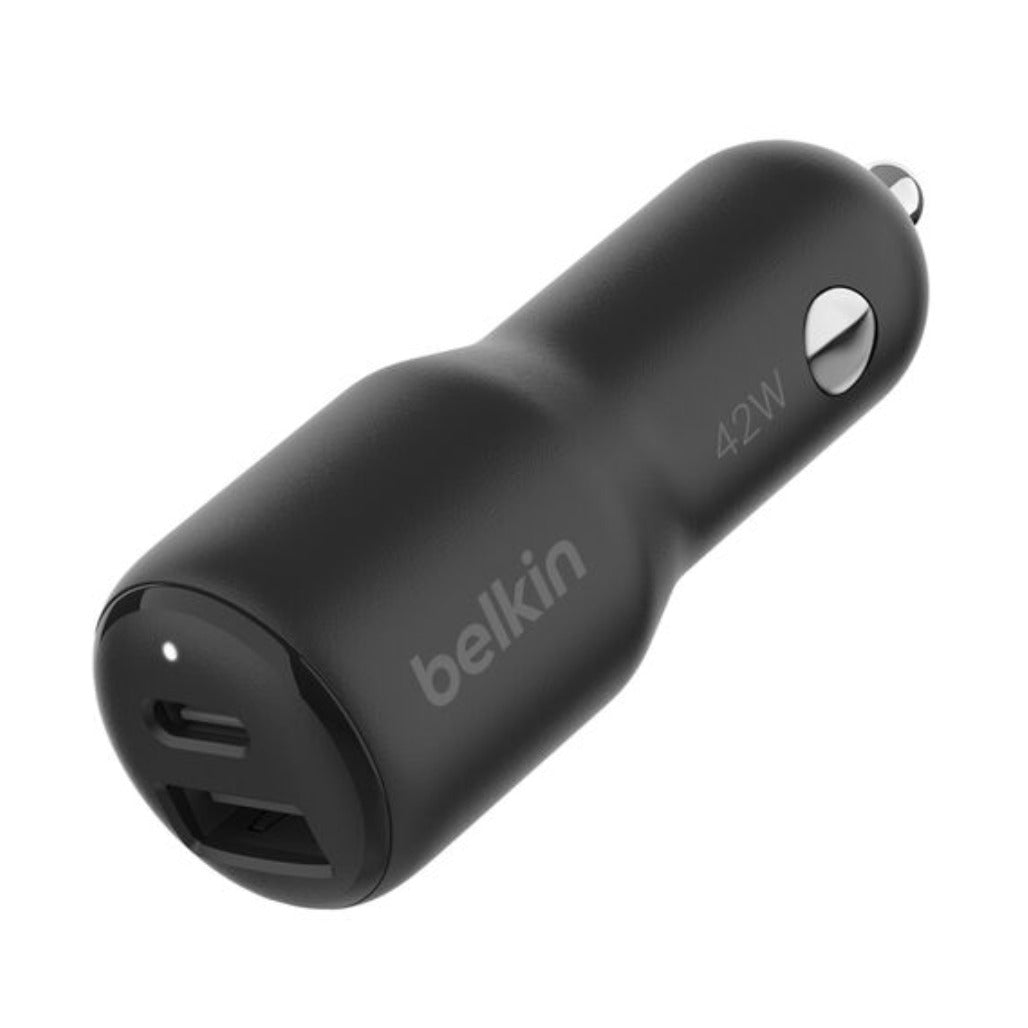 Belkin Dual Car Charger 42W - 30W USB-C Port + 12W USB-A Port