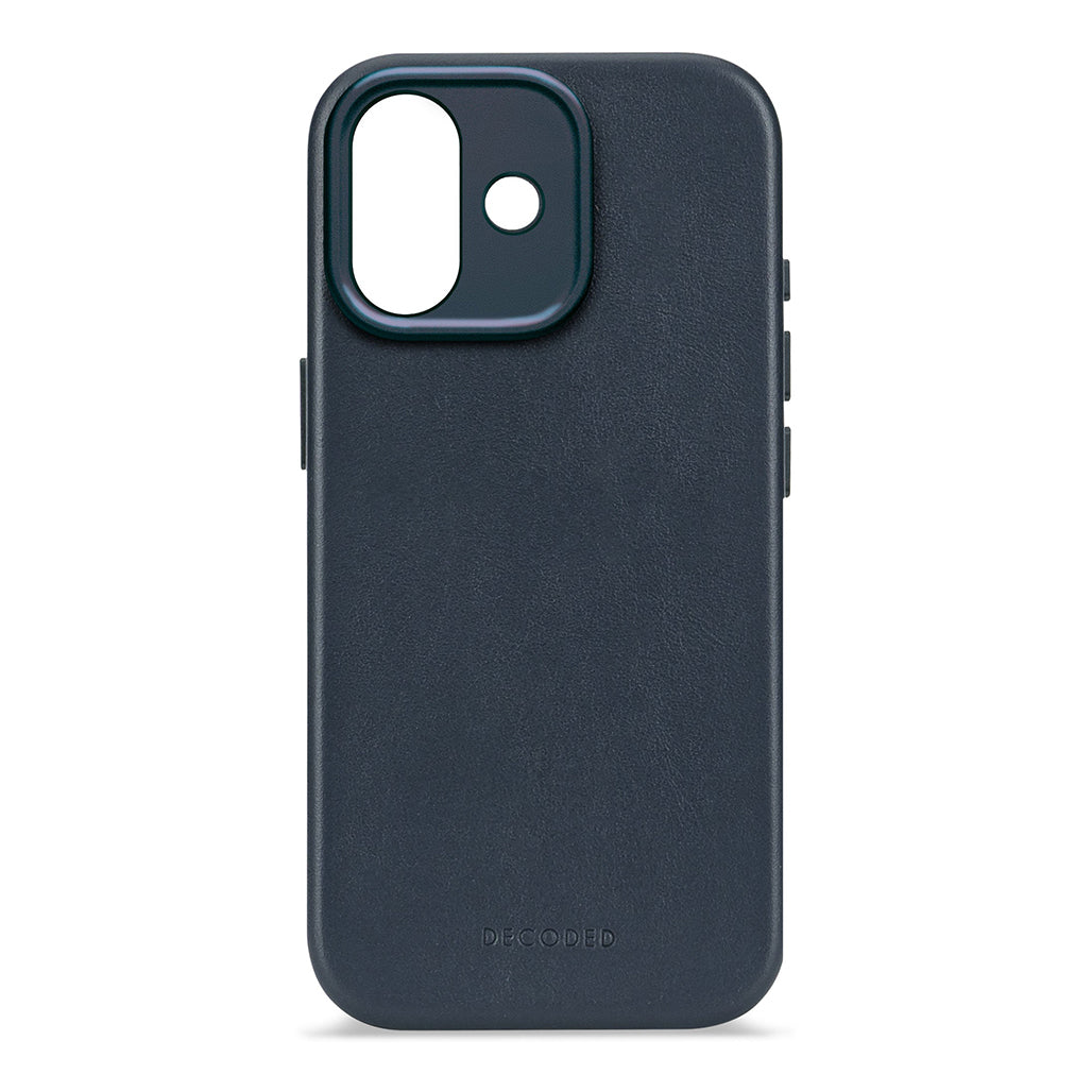 Decoded Leather Case for iPhone 17/16/15 Series - Navy