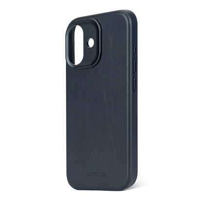 Decoded Leather Case for iPhone 17/16/15 Series - Navy