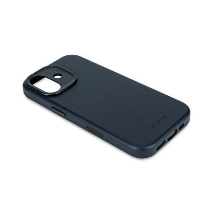 Decoded Leather Case for iPhone 17/16/15 Series - Navy