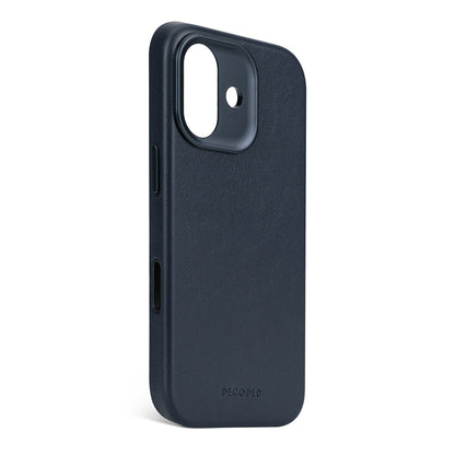 Decoded Leather Case for iPhone 17/16/15 Series - Navy