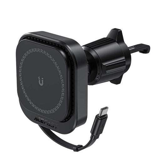 Acefast D32 Fast MagSafe Charger Car Holder With Retractable USB-C Cable