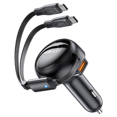 Acefast B13 Car Charger 53W with 2 USB-C Cable and 1 USB-A Port
