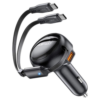 Acefast B13 Car Charger 53W with 2 USB-C Cable and 1 USB-A Port