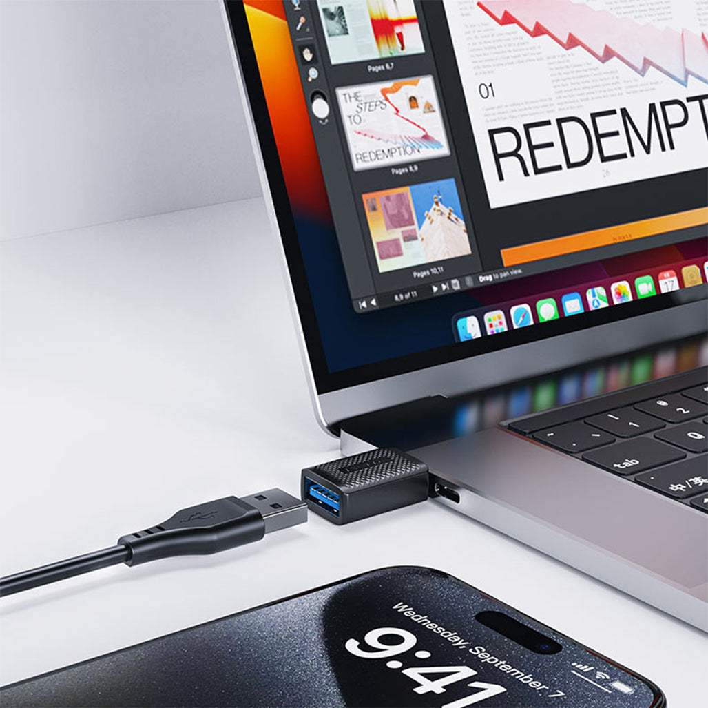 Acefast J1 Adapter USB-A to USB-C OTG 5Gbps