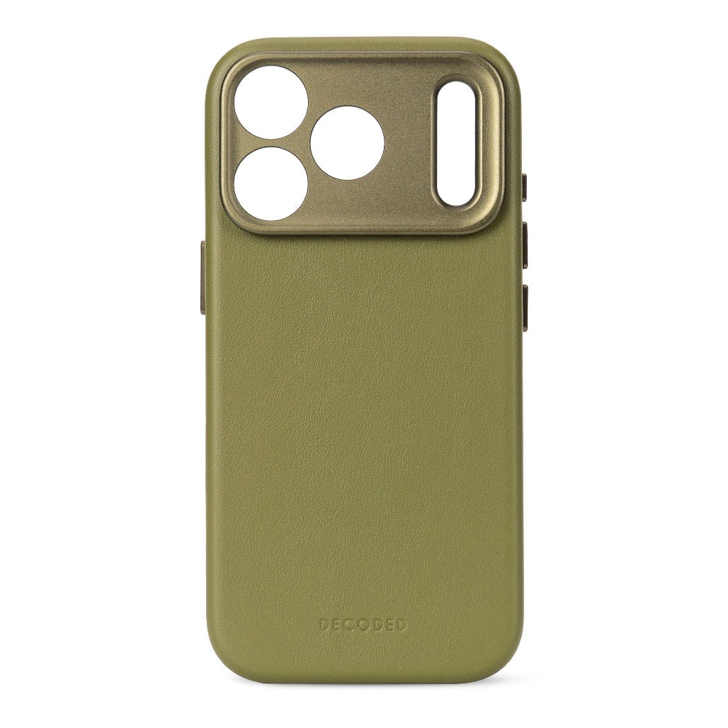 Decoded Leather Case - Moss Green - iPhone 18 Pro/18 Pro Max