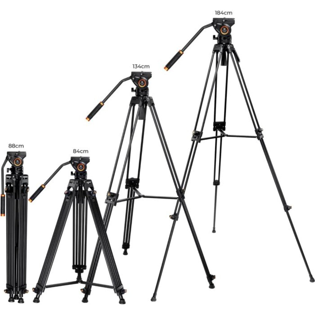 K&F Video Tripod With Fluid Head - 1.8m