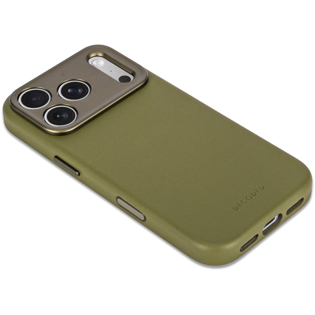 Decoded Leather Case - Moss Green - iPhone 18 Pro/18 Pro Max